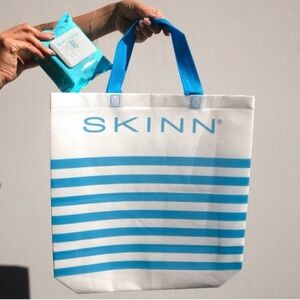 SKINN Cosmetics Canvas Beach Tote Bag